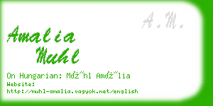 amalia muhl business card